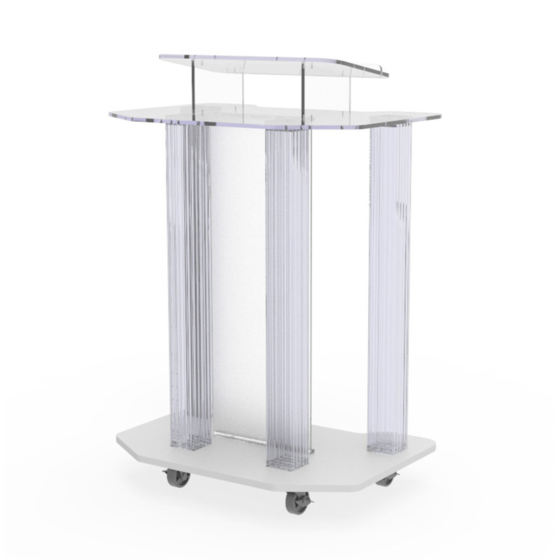 FixtureDisplays 46" Plastic Full Podium with Wheels Wayfair